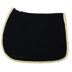TuffRider Basic All Purpose Pad With Trim And Piping -Weatherbeeta Shop 100558 JPC TuffRider.Basic .AllPurpose.Saddle.Pad .Trim Piping Black.LightTan.Cream
