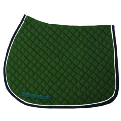 TuffRider Basic All Purpose Pad With Trim And Piping -Weatherbeeta Shop 100558 JPC TuffRider.Basic .AllPurpose.Saddle.Pad .Trim Piping Hunter.Navy .White