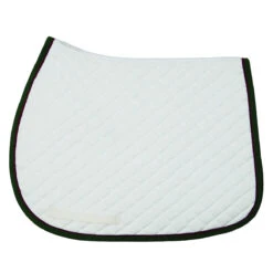 TuffRider Basic All Purpose Pad With Trim And Piping -Weatherbeeta Shop 100558 JPC TuffRider.Basic .AllPurpose.Saddle.Pad .Trim Piping White.Hunter.Burgundy