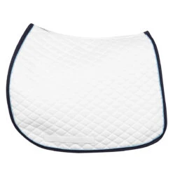 TuffRider Basic All Purpose Pad With Trim And Piping -Weatherbeeta Shop 100558 JPC TuffRider.Basic .AllPurpose.Saddle.Pad .Trim Piping White.Navy .LightBlue
