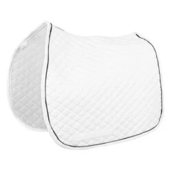 TuffRider Basic All Purpose Pad With Trim And Piping -Weatherbeeta Shop 100558 JPC TuffRider.Basic .AllPurpose.Saddle.Pad .Trim Piping White.White .Black Front
