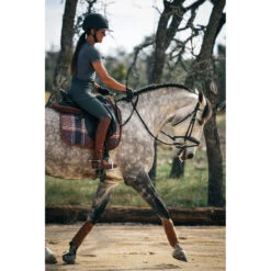 Sixteen Cypress Dressage Pad 18 Sixteen Cypress Dressage Pad -Weatherbeeta Shop 16C DP FP C 16Cypress Dressage.Pad Field.Plaid .Cognac Lifestyle2