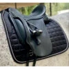 Halter Ego Satin Classic Saddle Pad 2 Halter Ego Satin Classic Saddle Pad -Weatherbeeta Shop HEgo EBNY DRSG HalterEgo Satin.Classic.Quilted.Saddle.Pad .Dressage Ebony
