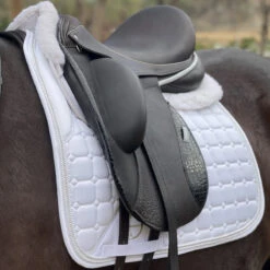 Halter Ego Satin Classic Saddle Pad 14 Halter Ego Satin Classic Saddle Pad -Weatherbeeta Shop HEgo WHT DRSG HalterEgo Satin.Classic.Quilted.Saddle.Pad .Dressage White