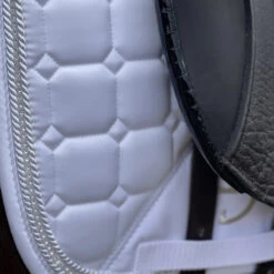 Halter Ego Satin Classic Saddle Pad 15 Halter Ego Satin Classic Saddle Pad -Weatherbeeta Shop HEgo WHT DRSG HalterEgo Satin.Classic.Quilted.Saddle.Pad .Dressage White LS