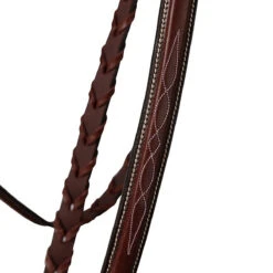 Huntley Equestrian Classic Fancy Stitched Hunter Bridle With Reins -Weatherbeeta Shop Huntley.Equestrian Classic.Fancy .Stitched.Bridle.With .Reins Brown Detail.4