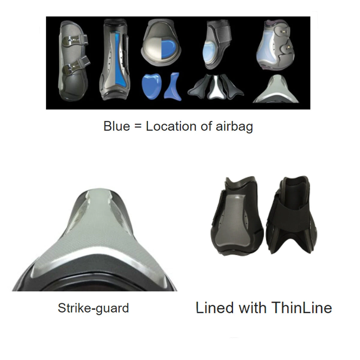 ThinLine Flexible Filly Lightweight Breathable Air Shock Fetlock Horse Boots 6 ThinLine Flexible Filly Lightweight Breathable Air Shock Fetlock Horse Boots - Image 4